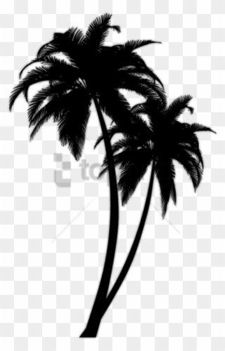 Free Png Black Palm Tree Png Image With Transparent - Black Palm Tree Tattoo Clipart