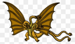 King Clipart Horse - Godzilla King Ghidorah Cartoon - Png Download