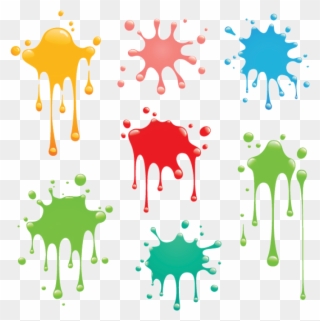 Clip Art Library, Paint Splats, Aqua Paint, Paint Party, - Paint Splats - Png Download