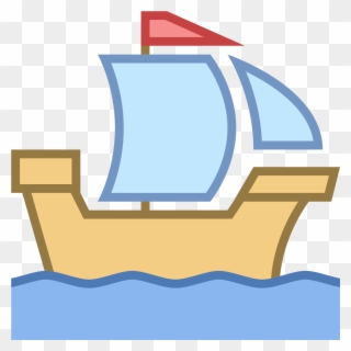 Historic Ship Icon - Sail Clipart