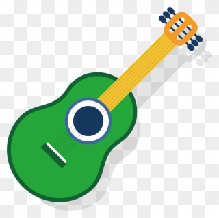 Ukulele Guitar Clip Art - Green Guitar Clip Art - Png Download