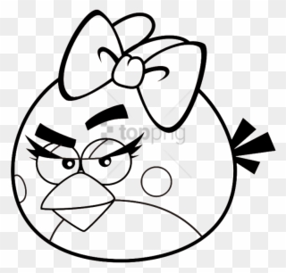 Free Png Girl Angry Birds Coloring Pages Png Image - Angry Bird Black & White Clipart