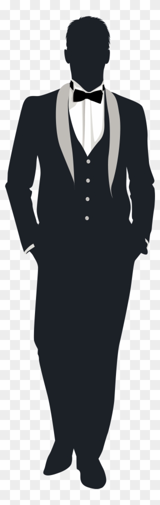 Groom Silhouette Png Clip Art - Groom Silhouette Transparent Png