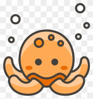 Octopus Emoji Icon - Icono Pulpo Png Clipart