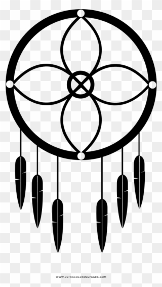 Dreamcatcher Coloring Page - Illustration Clipart