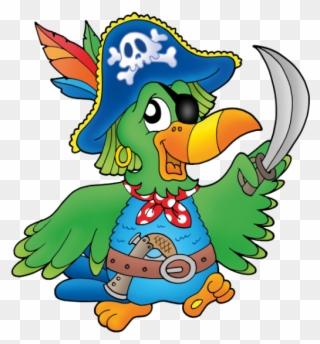 Papagei - Cartoon Pirate Parrot Clipart