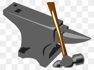 Blacksmith Clipart Transparent - Blacksmith Anvil And Hammer - Png Download