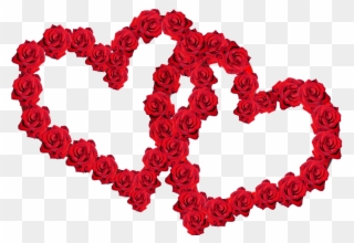Valentine Red Roses Heart Romance Symbol - Valentine's Day Clipart