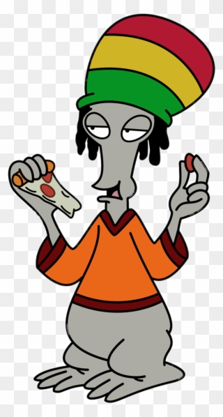 American Dad Character Roger The Alien Jamaican Outfit - Roger American Dad Drawing Clipart