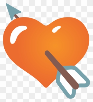 Arrow Heart Emoji Android , Png Download - Android Heart Arrow Emoji Clipart