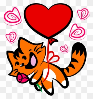 Kiki Adores Being In The Sky With Heart Air Balloon Clipart