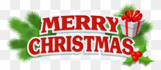Merry Christmas Decor With Gift Png Clipart - Tree Transparent Png
