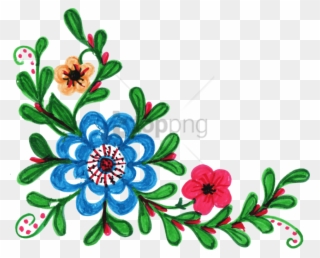 Free Png Colorful Floral Corner Borders Png Png Image - Colorful Flower Clipart Png File Transparent Png