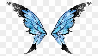 Largest Collection Of Free To Edit Butterflywings Stickers - Green Butterfly Wings Transparent Clipart