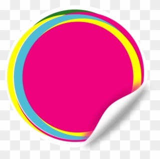 Pink Vector Sticker - Circles Design Vector Clipart