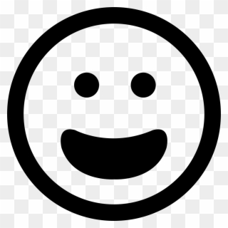 Happy Smiling Emoticon Face With Open Mouth Comments - Happy Face Icon Clipart