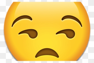 Emoji Clear Backround Hot - Huge Unamused Emoji Clipart
