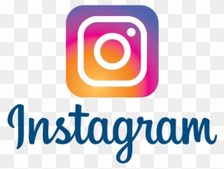 Instagram New Logo Multi Color Vector Blue Text - Instagram Logo Color Vector Clipart