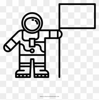 Astronaut Coloring Page - Illustration Clipart