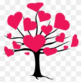 Coeurs Amour - Page - Heart Love Tree Png Clipart
