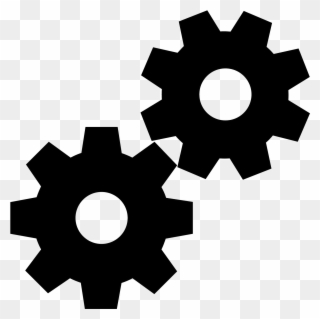 In This Icon There Are Two Cogs Aligned Diagonally - Auto Match Icon Clipart
