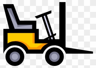 Truck Lifts Heavy Objects Image Illustration Of - Forklift Clipart