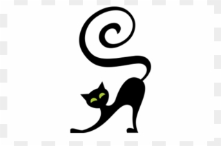 Black Cat Clipart Cat Stretch - Cat Stretch - Png Download