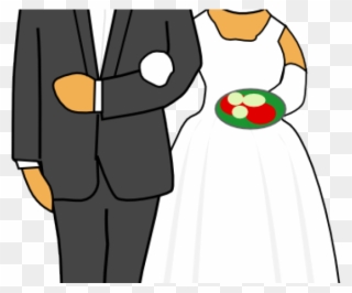 Groom Clipart Ideal Man - Groom And Bride Cartoon - Png Download
