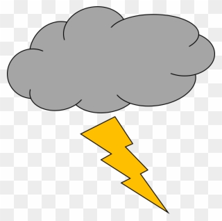 Thunderstorm Lightning Strike Cloud - Storm Cloud Clipart - Png Download