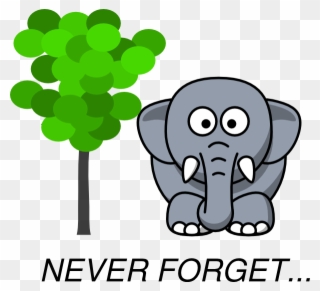 Elephant Clipart Memory - Elephant Never Forgets Clipart - Png Download