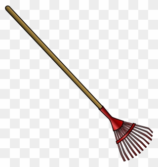 Rake And Leaves Clip Art - Rake Clip Art - Png Download