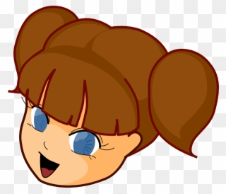 Girl Brown Hair Clip Art - Brown Hair Clip Art - Png Download