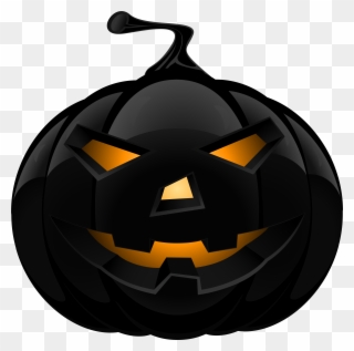 Black Pumpkin Lantern Png Clipart Image - Halloween Pumpkin Png Transparent