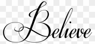 Believe Tattoo In Respective Font - Mi Bautizo Letras Png Clipart