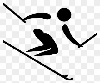 Skiing Clipart Ski Resort - Alpine Skiing Olympic Symbol - Png Download