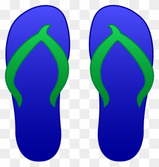 Blue Flip Flops Free Clip Art - Blue Flip Flop Clip Art - Png Download