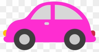 Simple Clipart Race Car - Pink Car Clipart - Png Download