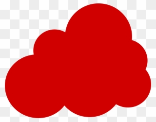 Clipart Red Cloud Clip Art Clouds With Sun Rays Clip - Red Cloud Icon Png Transparent Png