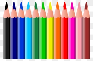 Pencil Writing Clipart Free Clip Art Image Image - Colored Pencils Clip Art - Png Download