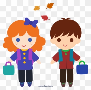 Back To School Kids Clipart - Png Download