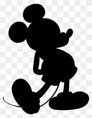 Mickey Mouse Silhouette - Mickey Mouse Clipart Silhouette - Png Download