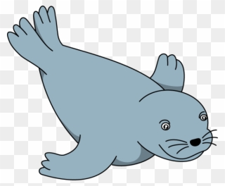 Sea Lion Clip Art - Blue Seal Clip Art - Png Download