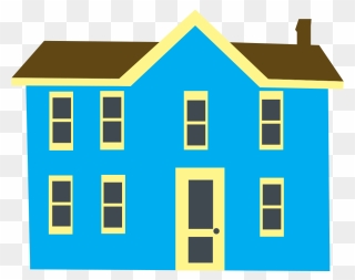 Free To Use Public Domain Structures Clip Art - House With Windows Clipart - Png Download