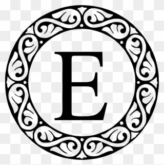 Letter E Monogram Clip Art - Letter E With A Circle Around - Png Download