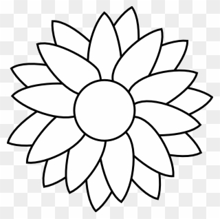 Flower Free Rhinestone Template Downloads - Sunflower Flower Coloring Pages Clipart