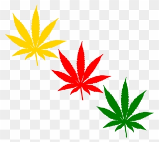 Orange Marijuana Leaf Clipart Kid - Marijuana Leaf Clipart - Png Download