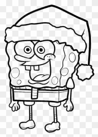 Hello Kitty Was Wearing A Crown Coloring Page - Santa Spongebob Coloring Pages Clipart