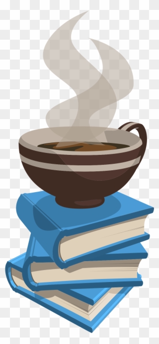 Quality Slam Café In Heidelberg - Coffee With Book Clip Art - Png Download