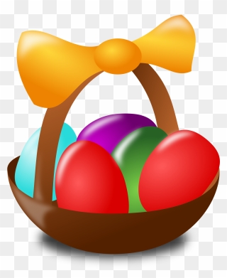 Easter Basket - Easter Egg Basket Clip Art - Png Download