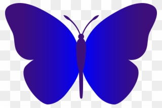 Blue Butterfly Graphic Clipart - Blue Butterfly Clip Art - Png Download